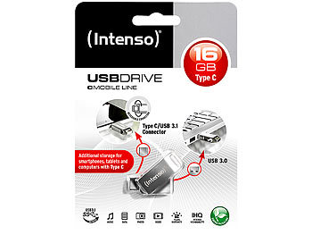 Intenso USB-Stick cMobile Line 16 GB, USB Typ A, Typ C und USB OTG