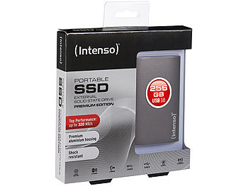Intenso externe SSD, 256GB, 1,8", USB 3.0, Aluminium Premium Edition