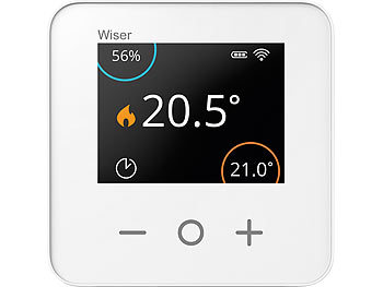 Eberle Kabelloser Raum-Thermostat für Wiser, LCD-Display, Feuchtigkeitssensor