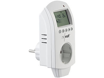 Frostwächter Steckdose: revolt Digitales Steckdosen-Thermostat für Heiz- & Klimageräte, 3.680 Watt