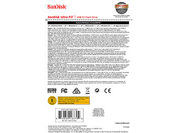 SanDisk Ultra Fit USB-3.1-Flash-Laufwerk, 256 GB