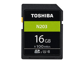 Toshiba SDHC-Speicherkarte N203 16 GB Class 10 / UHS-I, bis zu 100 MB/s