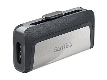 USB Stick C: SanDisk Ultra Dual USB Type-C Laufwerk, 64 GB, USB 3.1 & USB Typ C, 150 MB/s