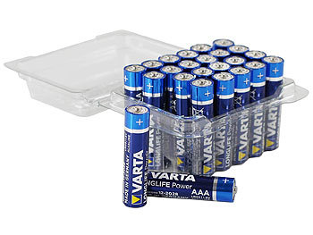 Varta Longlife Power Alkaline-Batterien Typ AAA / Micro, 1,5 V, 24er-Pack