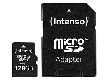 Intenso microSDXC-Speicherkarte UHS-I Premium 128 GB, bis 90 MB/s, Class 10/U1