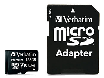 Verbatim Premium microSDXC-Speicherkarte 128 GB, 90 MB/s, Class 10, U1