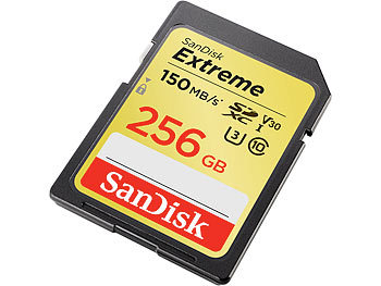 SanDisk Extreme SDXC-Speicherkarte 256 GB, UHS-I Class 3 (U3) / V30, 150 MB/s