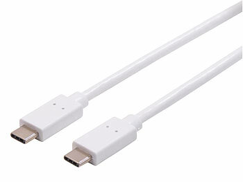 c-enter 4er-Set USB-Kabel Typ C auf Typ C, USB 3.1 Gen 2, weiß, 150 cm
