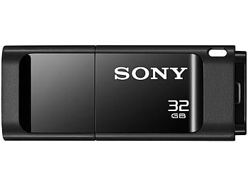 Sony USB-Stick Micro Vault X, USB 3.1, 32 GB, Lesen bis 110 MB/s, schwarz