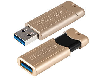 Verbatim PinStripe USB-3.0-Stick mit 128 GB, 50 Jahre Verbatim Gold Edition