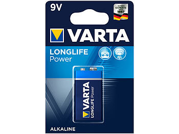 Longlife Power Alkaline-Batterie, Typ 9V / E-Block / 6LR3146, 9 Volt / 9v Batterie