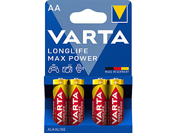 Varta Longlife Max Power Batterie, Typ AA / Mignon / LR6, 1,5 V, 4er-Set
