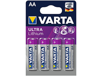 Ultra Lithium-Batterie, Typ AA / Mignon / R6, 1,5 Volt, 4er-Set / Batterien