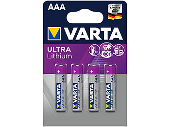 Ultra Lithium-Batterie, Typ AAA / Micro / FR03, 1,5 Volt, 4er-Set / Batterien