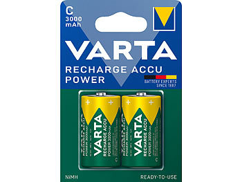 Varta Accu Power NiMH-Akku, Typ Baby / C / HR14, 1,2 V, 3.000 mAh, 2er-Set