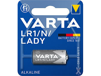 Varta Electronics Alkaline-Batterie, Typ LR1 / N / Lady, 850 mAh, 1,5 Volt