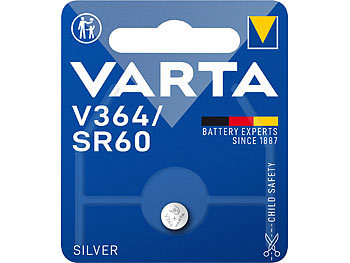 Knopfbatterien: Varta Electronics SilverOxide-Knopfzelle, Typ 364 / SR60, 17 mAh, 1,55 Volt