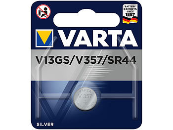 Varta Electronics SilverOxide-Knopfzelle, Typ 357 / SR44, 143 mAh, 1,55 Volt