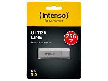 USB Sticks 3.0: Intenso Ultra Line USB-3.0-Speicherstick mit 256 GB, silber