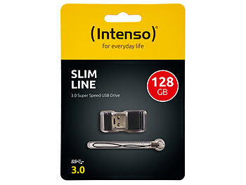 Intenso Slim Line USB-3.0-Speicherstick mit 128 GB, silber
