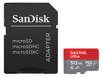 SanDisk Ultra microSDXC-Speicherkarte 512 GB, UHS-I, Class 10, U1, A1
