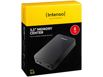 Intenso Memory Center Externe 3,5"-Festplatte 6 TB, USB 3.0, schwarz