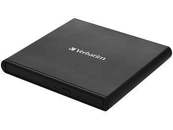 Verbatim Externer DVD-Brenner, M-Disc-kompatibel, USB 2.0, Slimline, schwarz