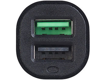 revolt Kfz-USB-Ladegerät, 2 Ports, Quick Charge 3.0, 12/24 V, bis 3 A/31,5 W