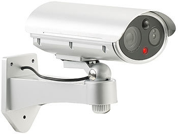 1-4 x Kamera Dummy Kamera Atrappe Alarmanlage Fake mit LED Licht Überwachung 