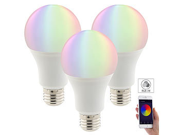 3er-Set WLAN-LED-Lampen, Amazon Alexa & Google Assistant komp., E27 / Wifi Lampen