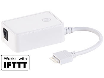 Luminea WLAN-Controller (LED Serie LAX), Amazon Alexa & Google Assistant komp. Luminea WLAN-LED-Streifen-Sets in RGB