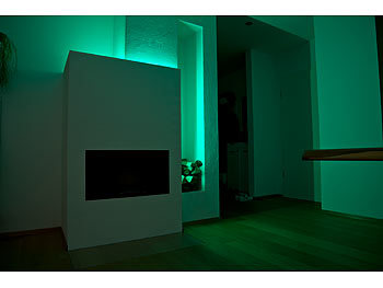 Luminea WLAN-LED-Streifen in RGB, 5 m, Amazon Alexa & Google Assistant komp.