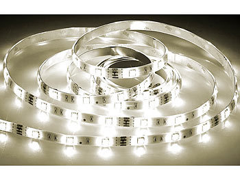 Luminea RGBW-LED-Streifen-Erweiterung LAX-206, 2 m, 240 lm, warmweiß, IP44