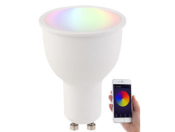 Luminea Home Control 3er-Set WLAN-LED-Lampen, Amazon Alexa & Google Assistant komp., GU10