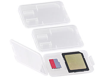 SD Karten Etui: Merox Speicherkartenbox für SD-, miniSD-, microSD-, MMC-Karten, 3er-Set