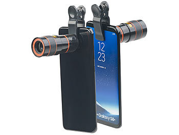 Somikon Smartphone-Vorsatz-Tele-Objektiv mit 8-fach optischer Vergrößerung