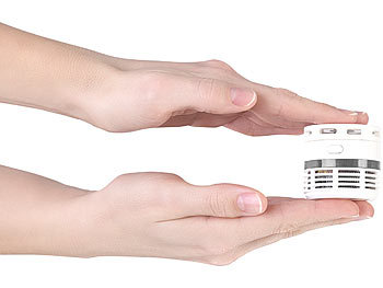 VisorTech 10 Mini-Rauchwarnmelder, 10-Jahres-Batterie, 85 dB, geprüft EN14604