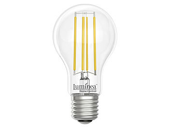 Luminea Home Control LED-Filament-Lampe, komp. zu Amazon Alexa & Google Assistant, 6500 K