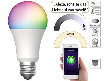 2er Set Smart Home RGB LED 15W Leuchtmittel E27 Google Alexa App Lampe dimmbar 