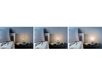 Lunartec Tischleuchte mit WLAN-LED-Filament-Lampe, für Alexa & Google Assistant