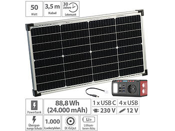 Solarpanel Solarmodul Scolarzelle Ladegerä faltbares SolarPanel Mono 60W/120W de 