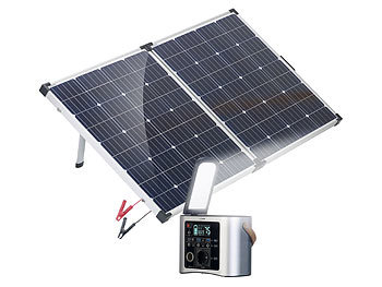 revolt Powerstation & Solar-Generator mit mobilem 160-W-Solar-Panel, 333 Wh