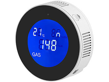 Gasmelder Gaswarner Gasalarm Mit Alarm Sensor LCD Display WIFI Für Haushalt 