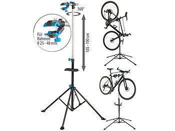 Fahrradreparaturständer: AGT Montageständer für Fahrrad & E-Bike bis 30 kg, robuster Stahl, 360°