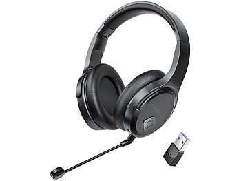 Cuffie Bluetooth 5.2 Con Microfono – Auricolare Singolo A 360° Per Chiamate, Home Office E Sport, Nero