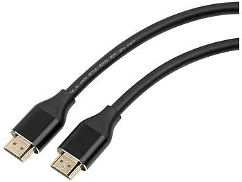 auvisio High-Speed-HDMI-2.1-Kabel bis 8K, 3D, HDR, HEC, eARC, 48 Gbit/s, 1 m