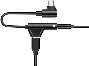 H2E4 Metall Typ C bis 3,5 mm AUX-Klinke Kopfhörer USB-C Kopfhörer-Audio-Adapter 