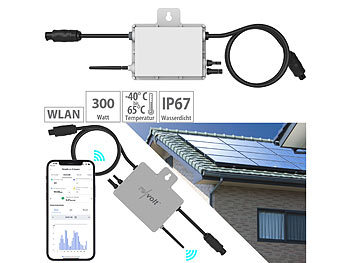 Microwechselrichter: revolt WLAN-Mikroinverter für Solarmodule, 300 W, IP67, VDE-zertifiziert, App