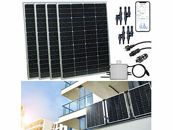 revolt 600W (4x150W) MPPT-Balkon-Solaranlage + 600W On-Grid-Wechselrichter