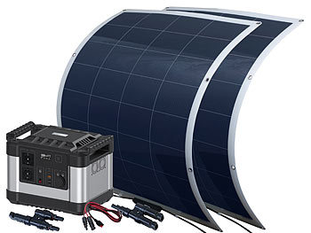 Powerbox: revolt Powerstation & Solar-Generator mit 2 Solarpanels, 1.120 Wh, 1000 Watt